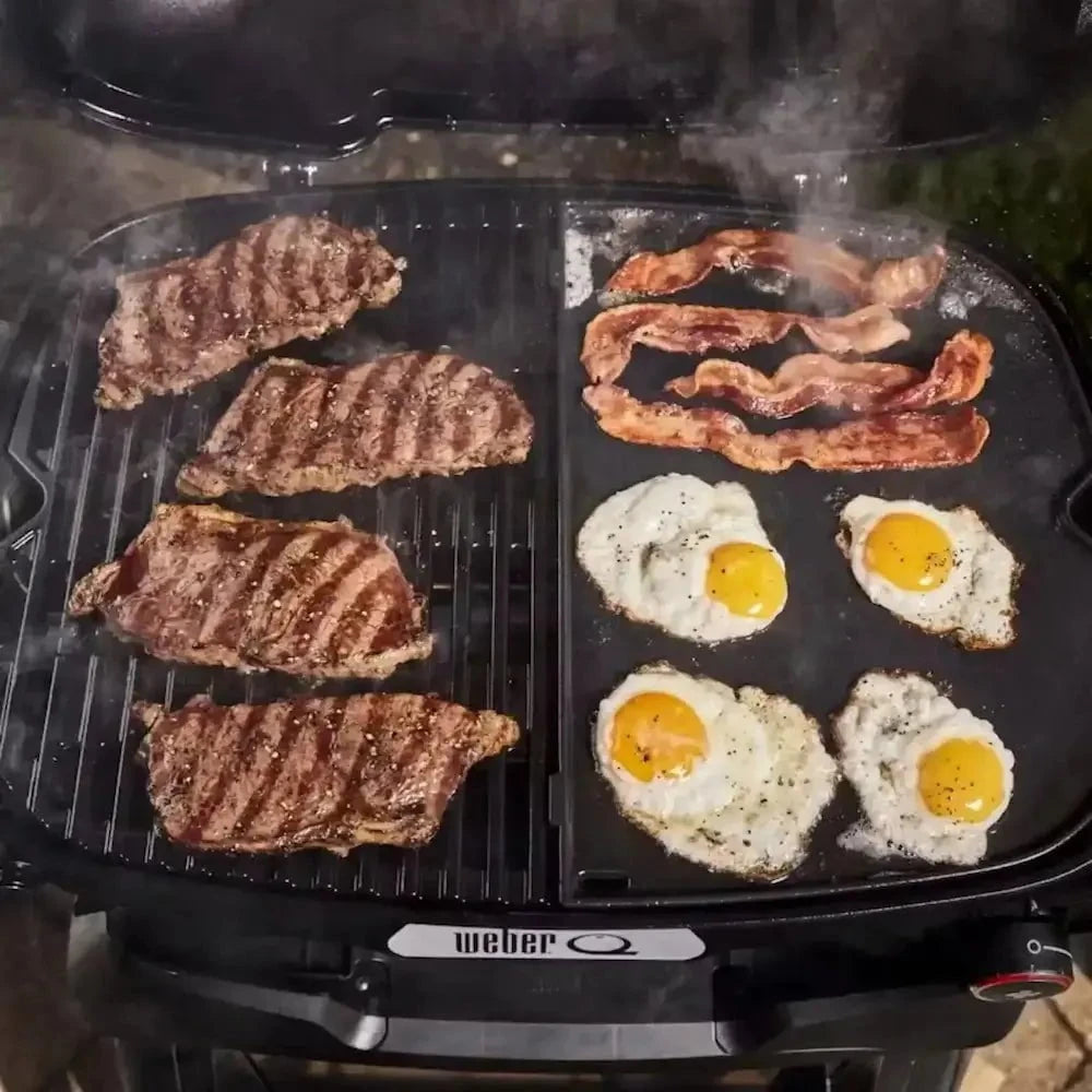 Weber Q 2800N+ Gas BBQ Grill with Stand, Midnight Black