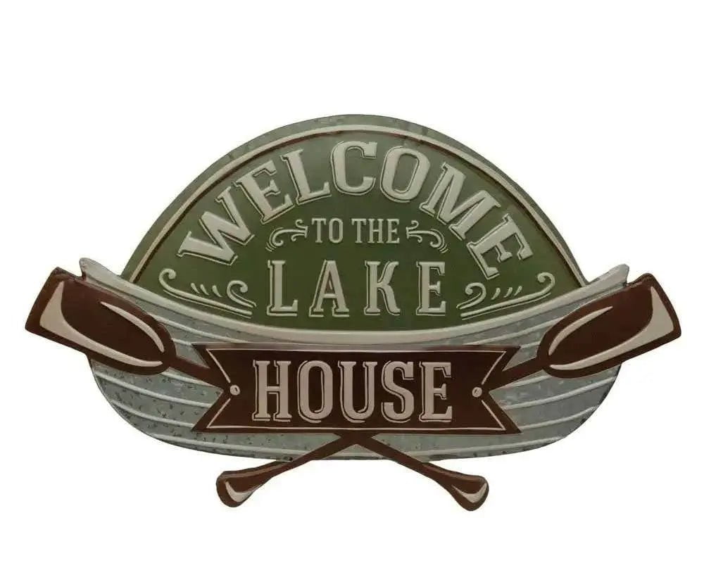 Welcome to the Lake House Metal Wall Decor Decor 12039176