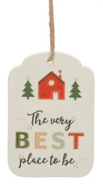 Whimsical Stoneware Tag Ornaments Holiday Ornaments Very Best Place 12039874
