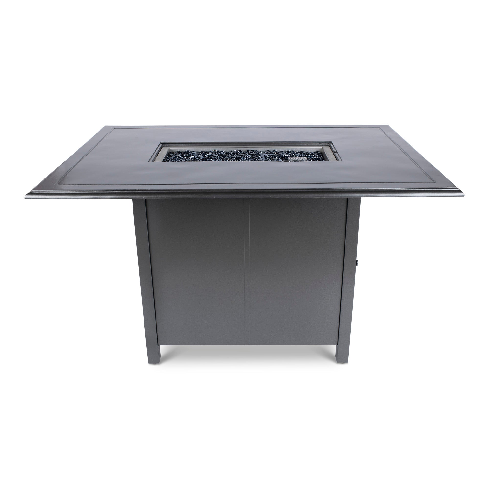 Woodard 42 inch x 60 inch Solid Cast with Bead Edge Counter Height Fire Table in Pewter 12037587