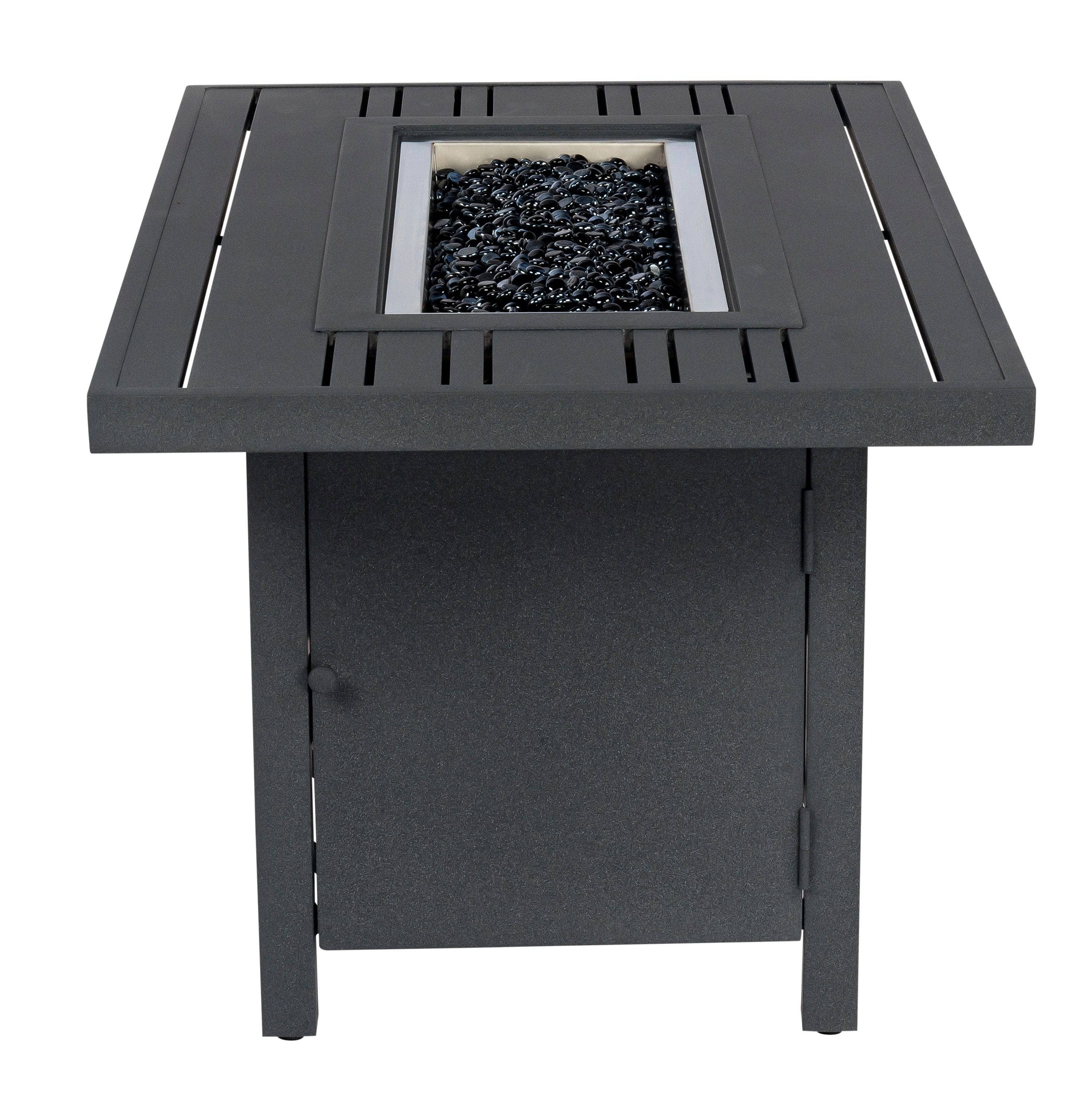 Woodard Rectangular Fire Table with Tri-Slat Top