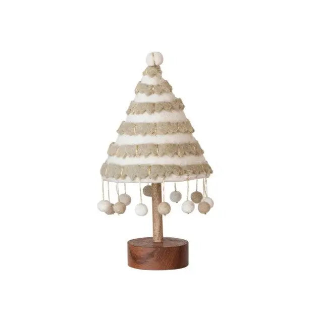 Wool Felt Holiday Trees in Grey and White Seasonal & Holiday Decorations Style 3 12044741