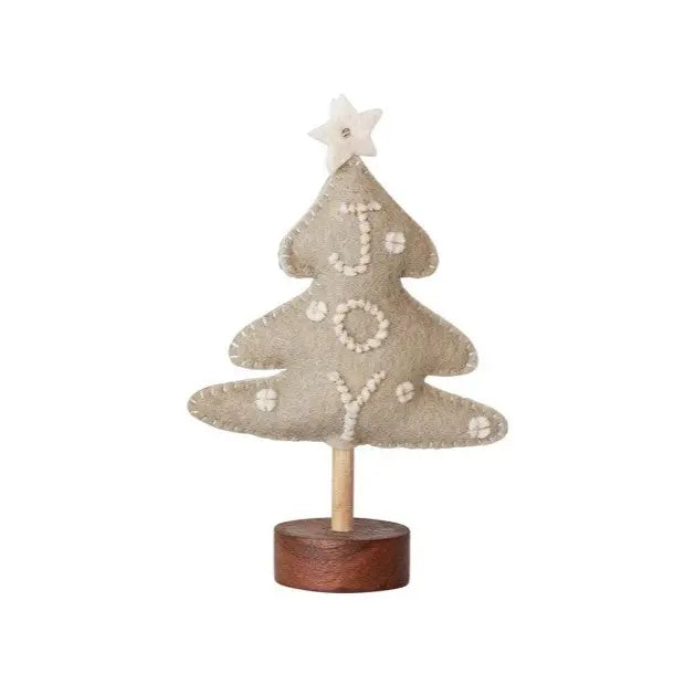 Wool Felt Holiday Trees in Grey and White Seasonal & Holiday Decorations Style 4 12044742