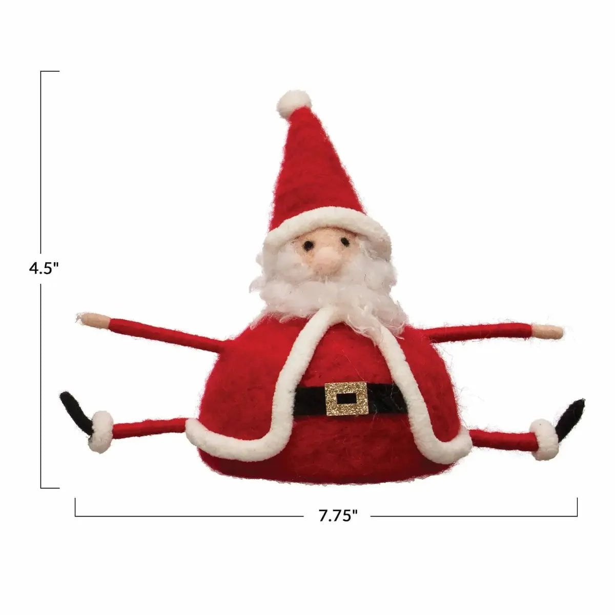 Wool Felt Sitting Santa Seasonal & Holiday Decorations 12044805