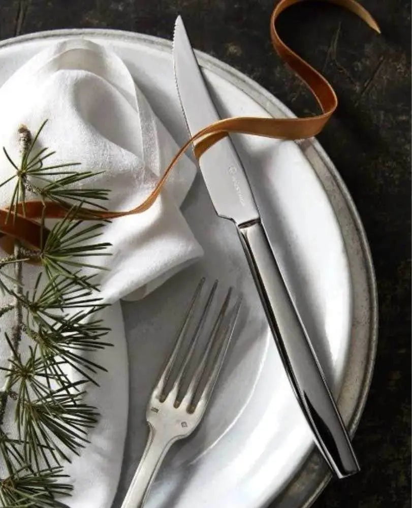 8-piece Stainless Mignon Steak Knife Set, Olive Wood Chest