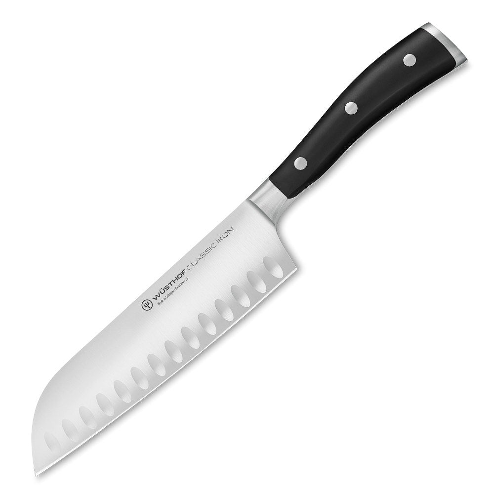 Wusthof Classic IKON 7 inch Santoku, Granton Edge Kitchen Knives 12025255