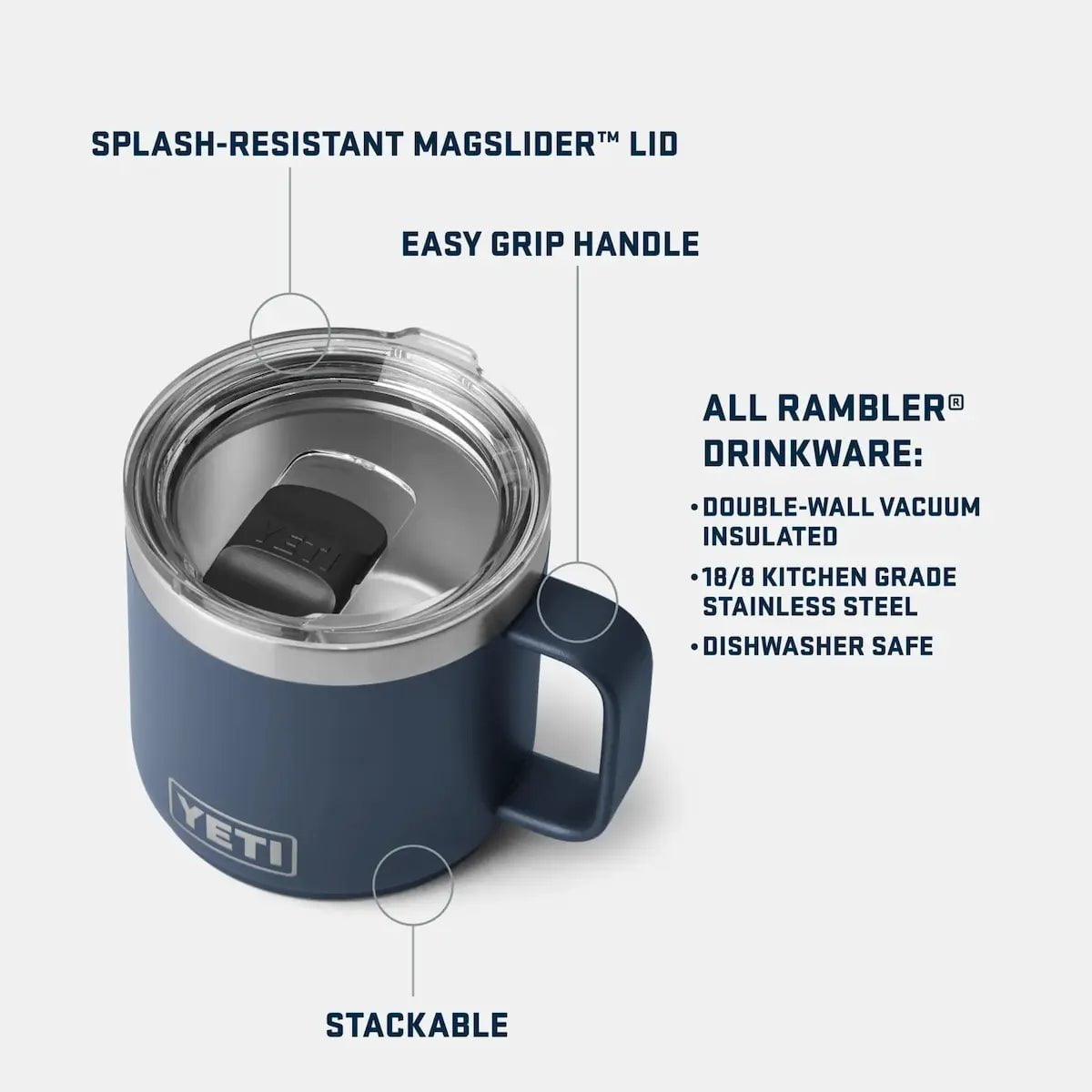 YETI Rambler 14 oz Mug with MagSlider Thermoses