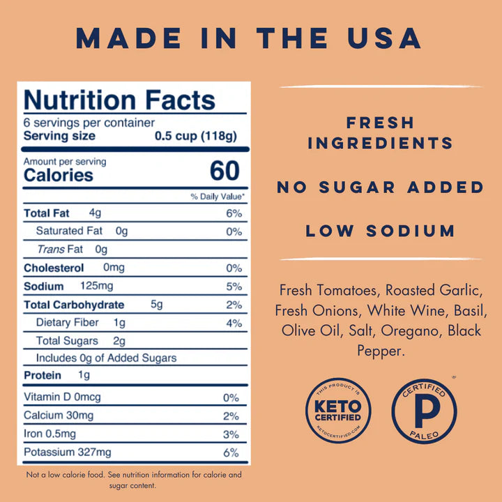 Yo Mama Roasted Garlic Tomato Sauce, 25oz Condiments & Sauces 12042217