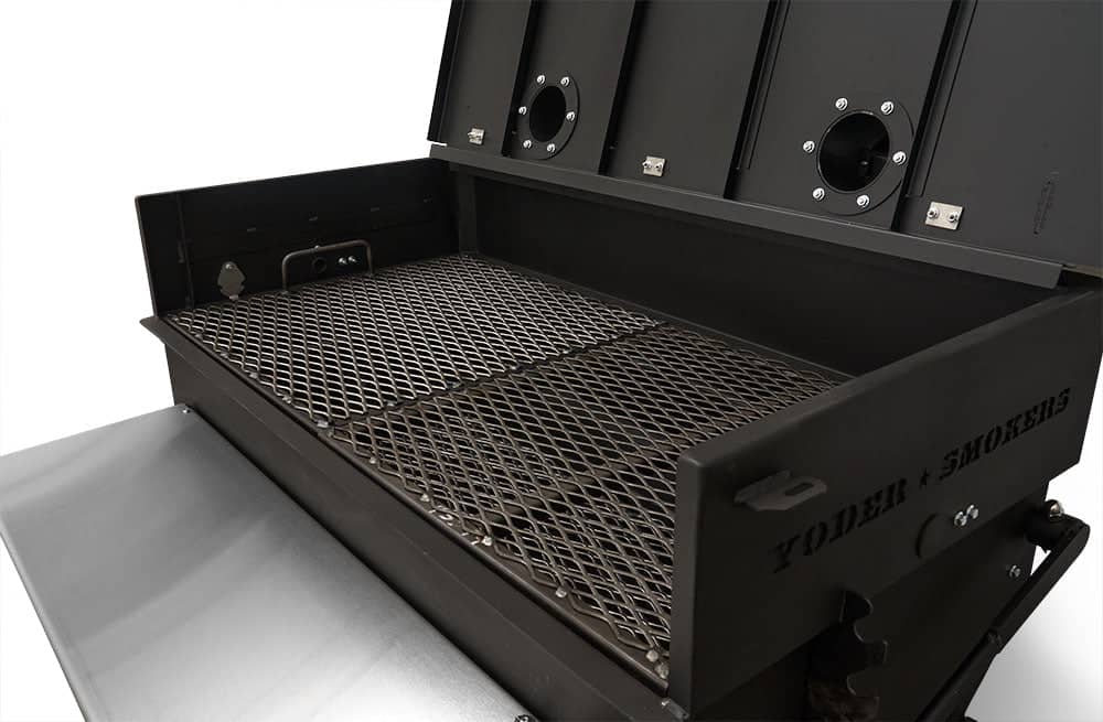 Yoder Smokers 24x48 Flat Top Adjustable Charcoal Grill on Competition Cart