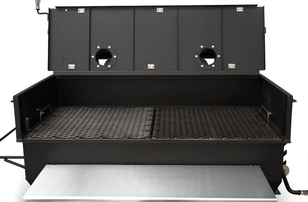 Yoder Smokers 24x48 Flat Top Adjustable Charcoal Grill on Competition Cart