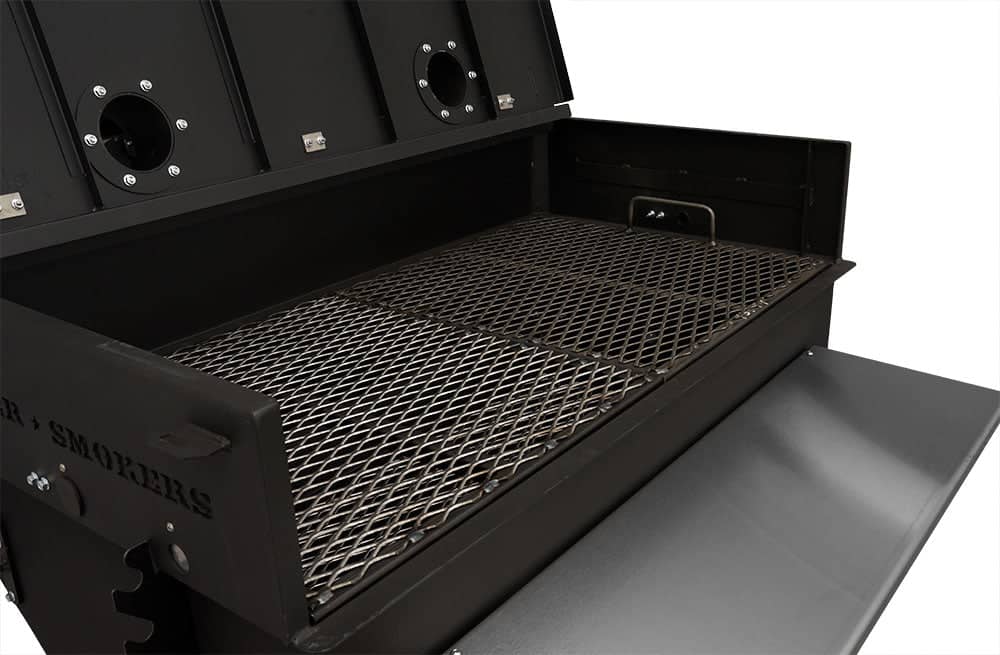 Yoder Smokers 24x48 Flat Top Adjustable Charcoal Grill on Competition Cart