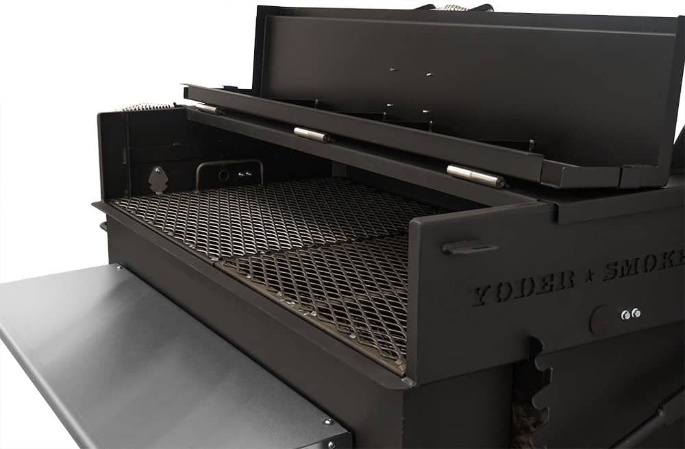 Yoder Smokers 24x48 Flat Top Adjustable Charcoal Grill on Competition Cart