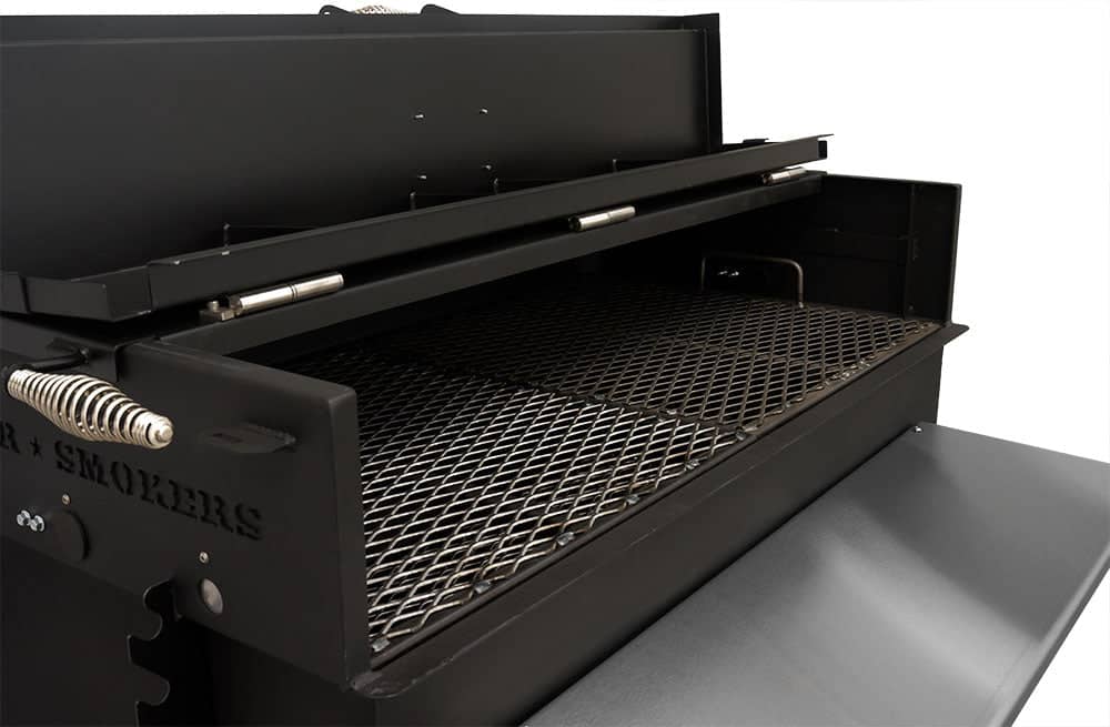 Yoder Smokers 24x48 Flat Top Adjustable Charcoal Grill on Competition Cart