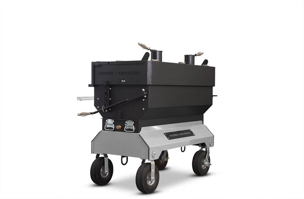 Yoder Smokers 24x48 Flat Top Adjustable Charcoal Grill on Competition Cart