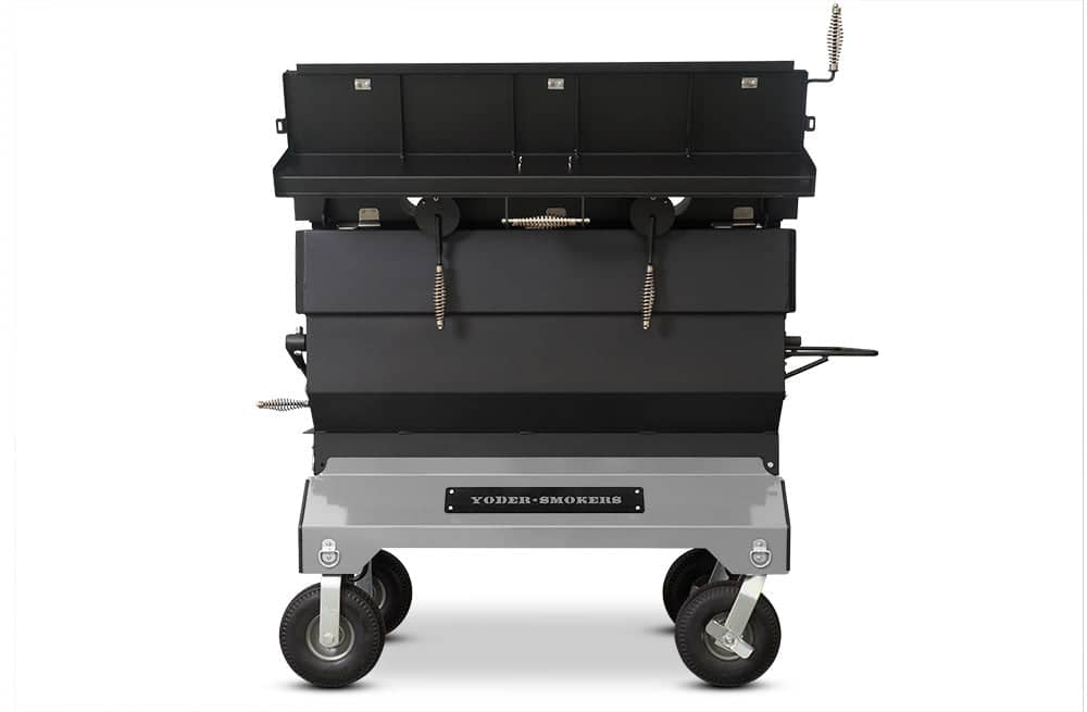 Yoder Smokers 24x48 Flat Top Adjustable Charcoal Grill on Competition Cart