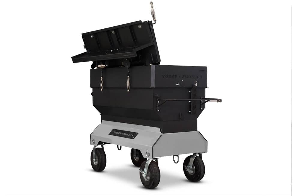 Yoder Smokers 24x48 Flat Top Adjustable Charcoal Grill on Competition Cart