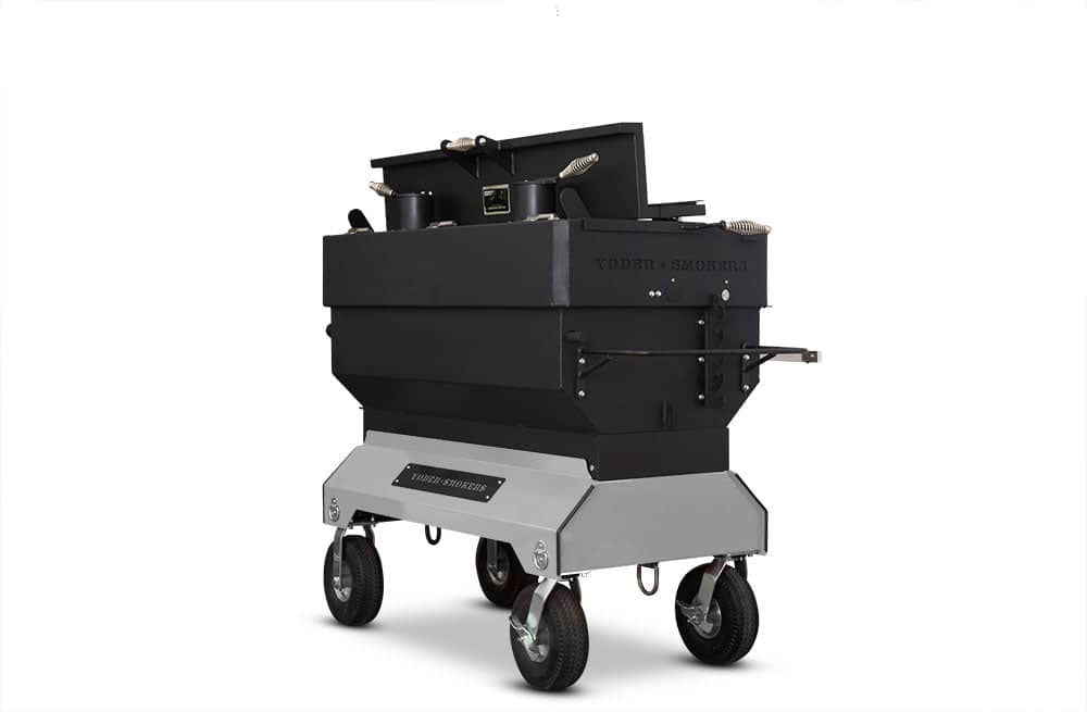 Yoder Smokers 24x48 Flat Top Adjustable Charcoal Grill on Competition Cart