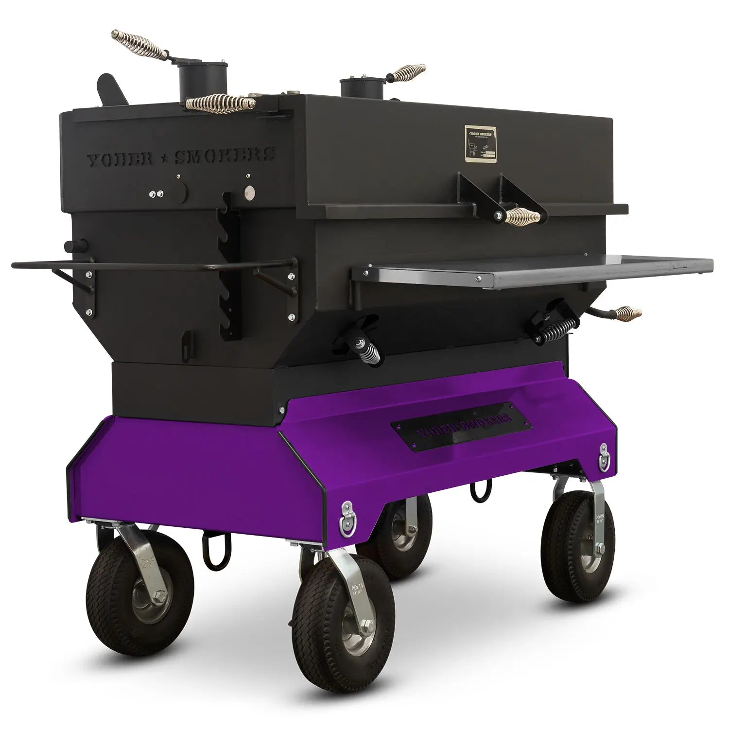 Yoder Smokers 24x48 Flat Top Adjustable Charcoal Grill on Competition Cart Outdoor Grill Purple 12047804