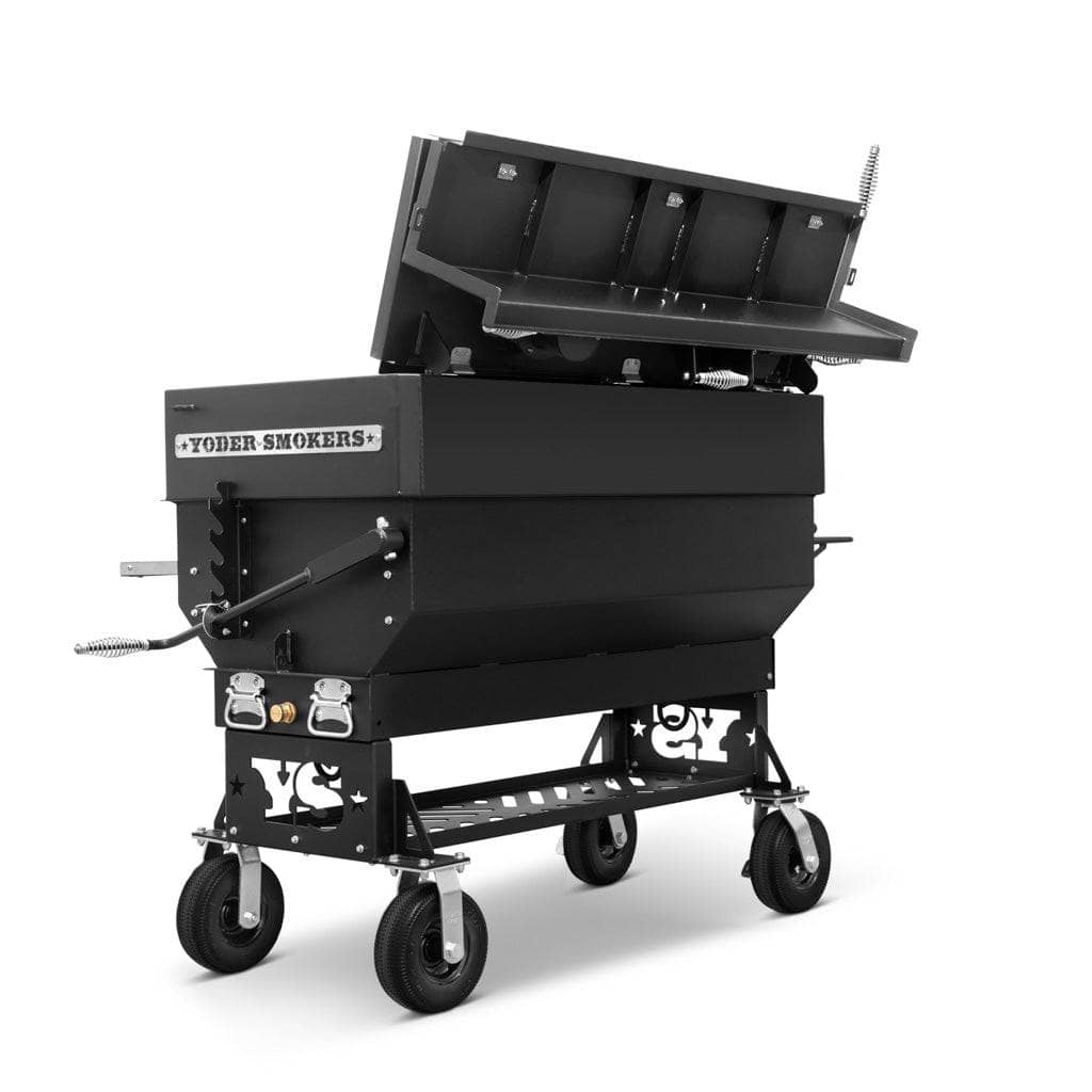 Yoder Smokers 24x48 Flat Top Adjustable Charcoal Grill, Standard Cart 12047794