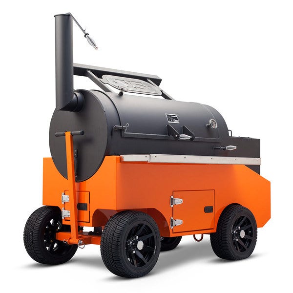 Yoder Smokers 26 inch Cimarron Offset Smoker on Competition Cart Outdoor Grills 12032079