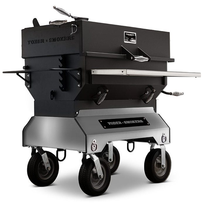 Yoder Smokers 36 inch Adjustable Charcoal Grill on Competition Cart Outdoor Grills Silver 12030278