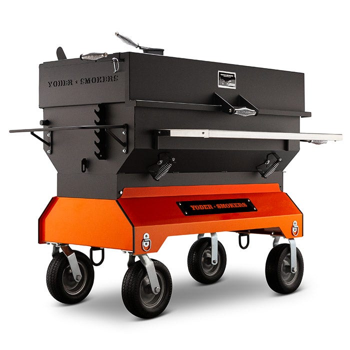 Yoder Smokers 48 inch Adjustable Charcoal Grill on Competition Cart Outdoor Grills Orange 12028697