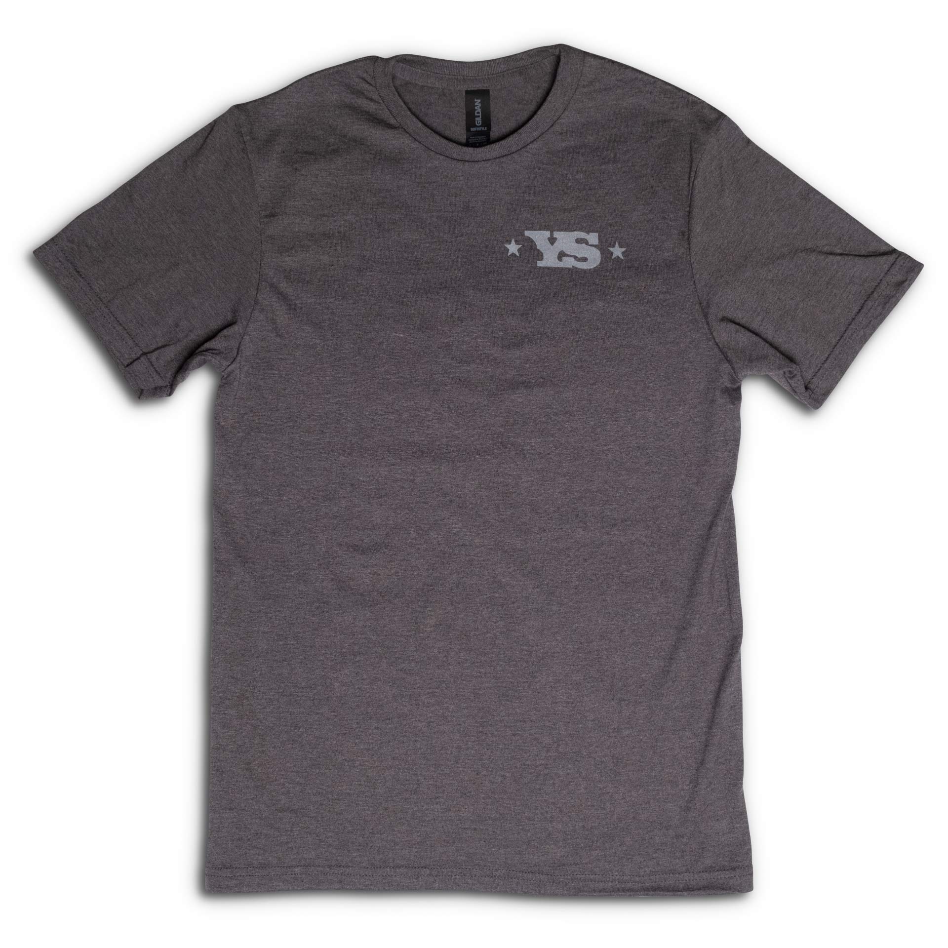 Yoder Smokers Black Logo Gray Tee Shirt Shirts & Tops S 12040801