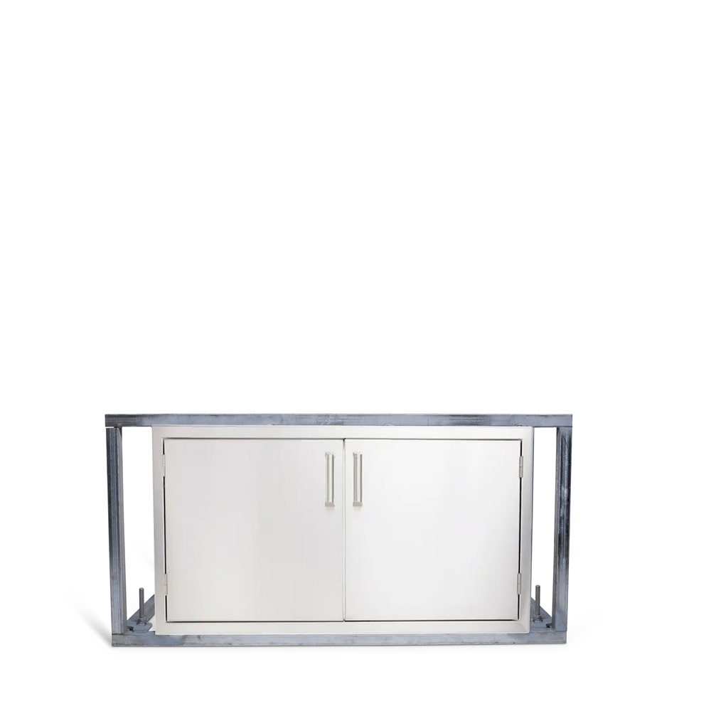 Yoder Smokers Built-In YS480s Pellet Grill Island with Double Access Doors Outdoor Grills