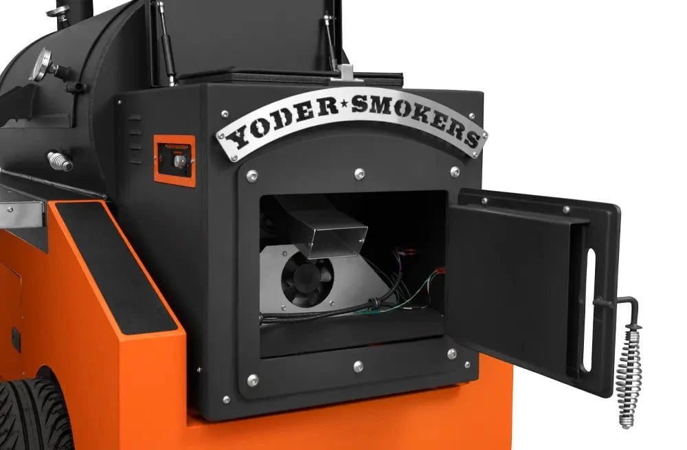 Yoder Smokers Cimarron S Pellet Smoker on a Competition Cart Outdoor Grill