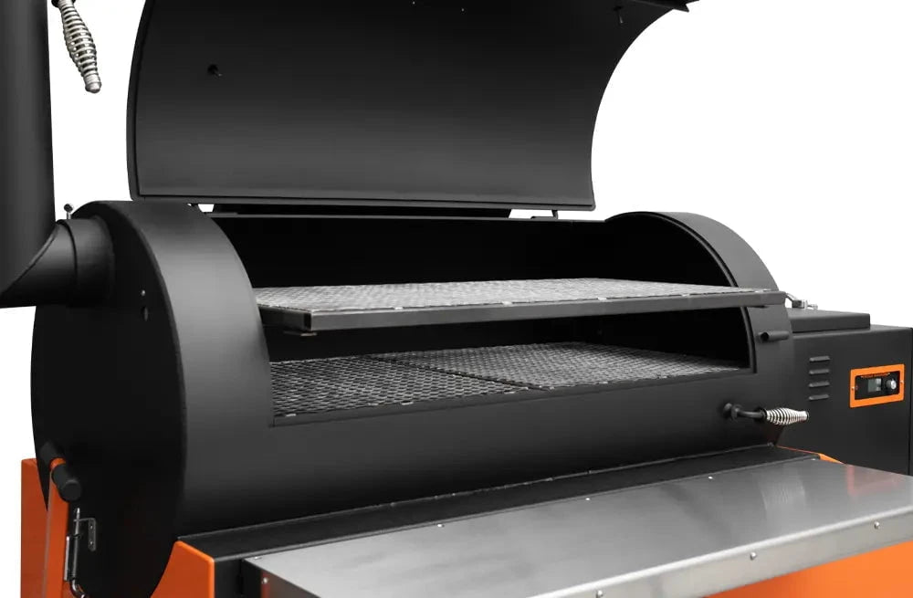 Yoder Smokers Cimarron S Pellet Smoker on a Competition Cart Outdoor Grill