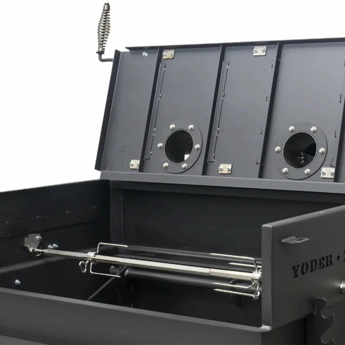 Yoder Smokers Flat Top Charcoal Grill Rotisserie Kit Outdoor Grill Accessories 12048162