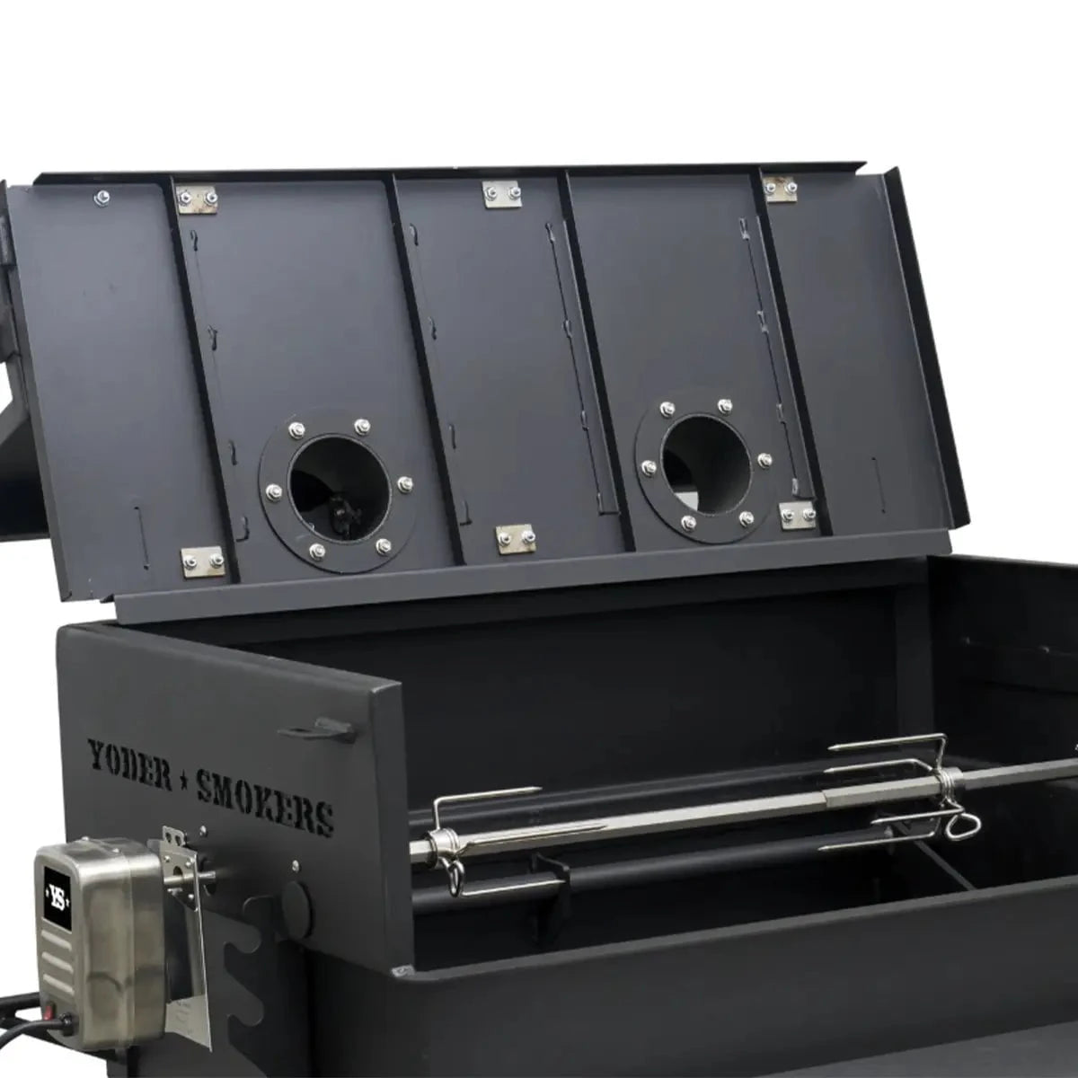 Yoder Smokers Flat Top Charcoal Grill Rotisserie Kit Outdoor Grill Accessories 12048162