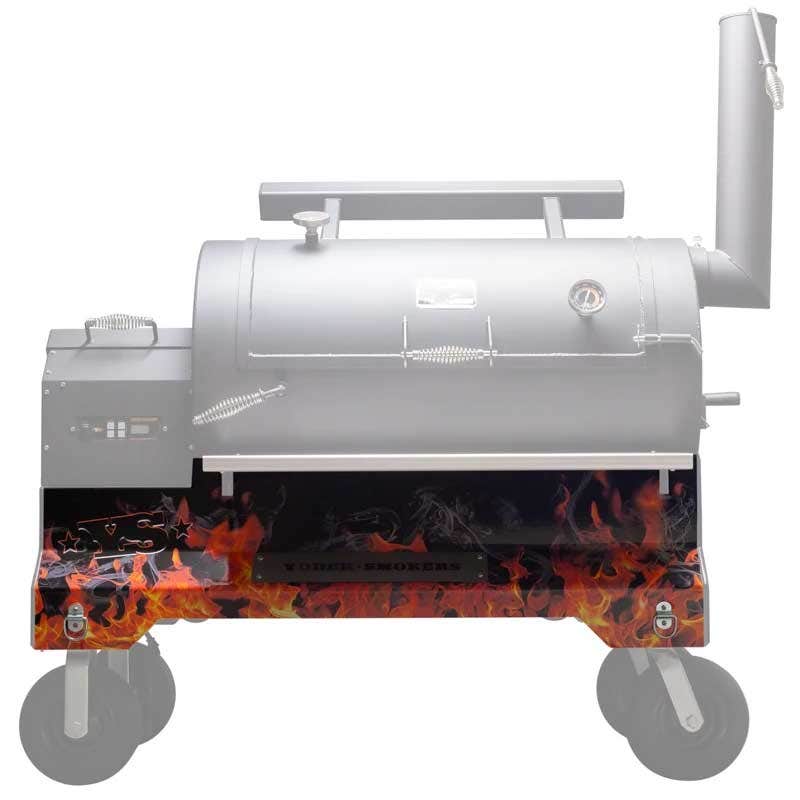 Yoder Smokers YS1500 Competition Cart Magnetic Wrap - Orange Flames Outdoor Grill Accessories 12030172