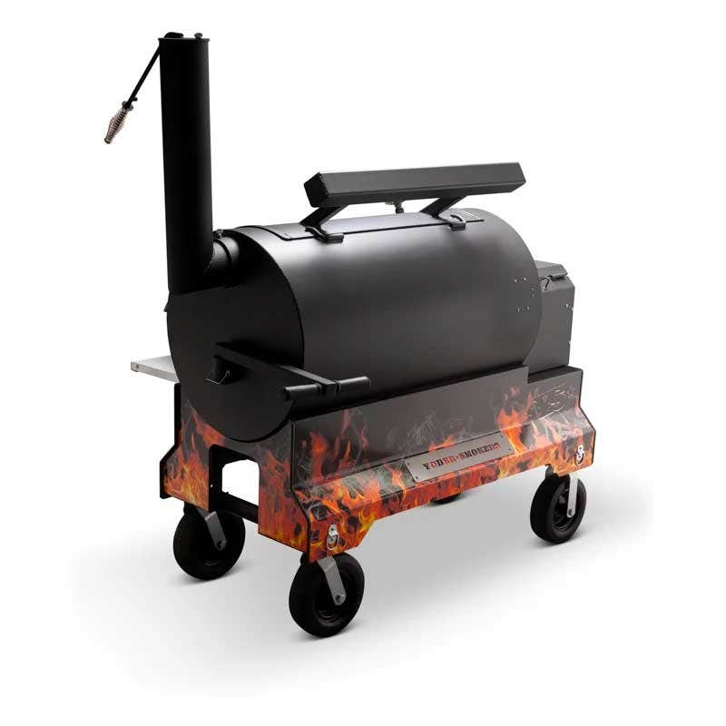 Yoder Smokers YS1500 Competition Cart Magnetic Wrap - Orange Flames Outdoor Grill Accessories 12030172