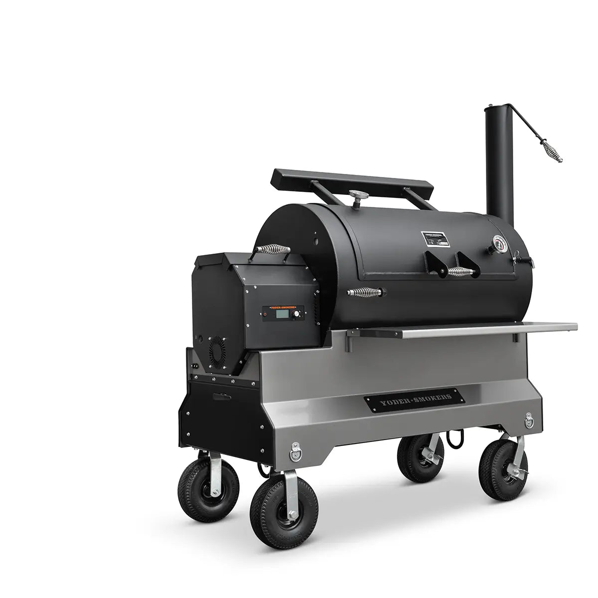 Yoder Smokers YS1500s Pellet BBQ Grill with Storage Drawer Outdoor Grill Silver 12047412