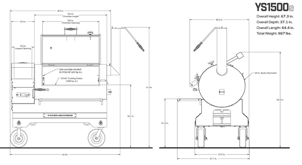 Yoder Smokers YS1500s Pellet Grill Outdoor Grills