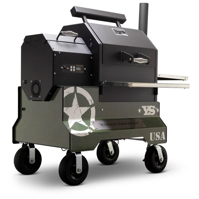 Yoder Smokers YS480 Competition Cart Magnetic Wrap - Military Green Outdoor Grill Accessories 12030167