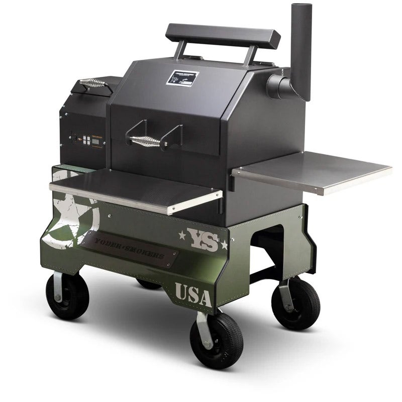 Yoder Smokers YS480 Competition Cart Magnetic Wrap - Military Green Outdoor Grill Accessories 12030167
