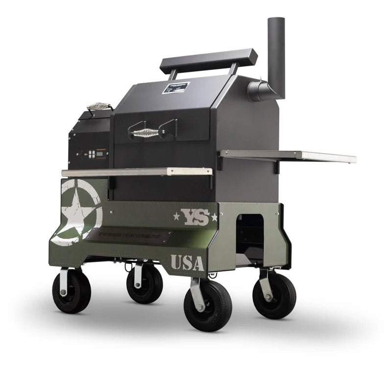 Yoder Smokers YS480 Competition Cart Magnetic Wrap - Military Green Outdoor Grill Accessories 12030167