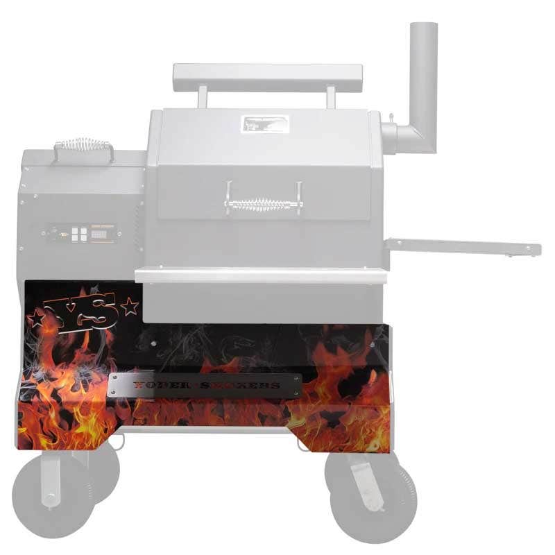 Yoder Smokers YS480 Competition Cart Magnetic Wrap - Orange Flames Outdoor Grill Accessories 12030169