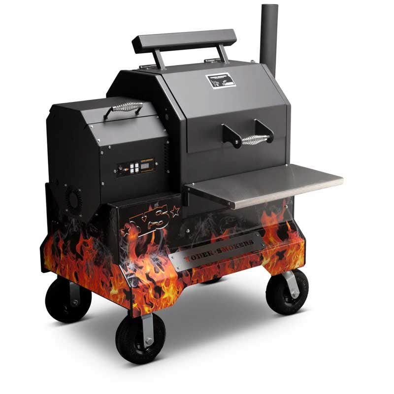 Yoder Smokers YS480 Competition Cart Magnetic Wrap - Orange Flames Outdoor Grill Accessories 12030169