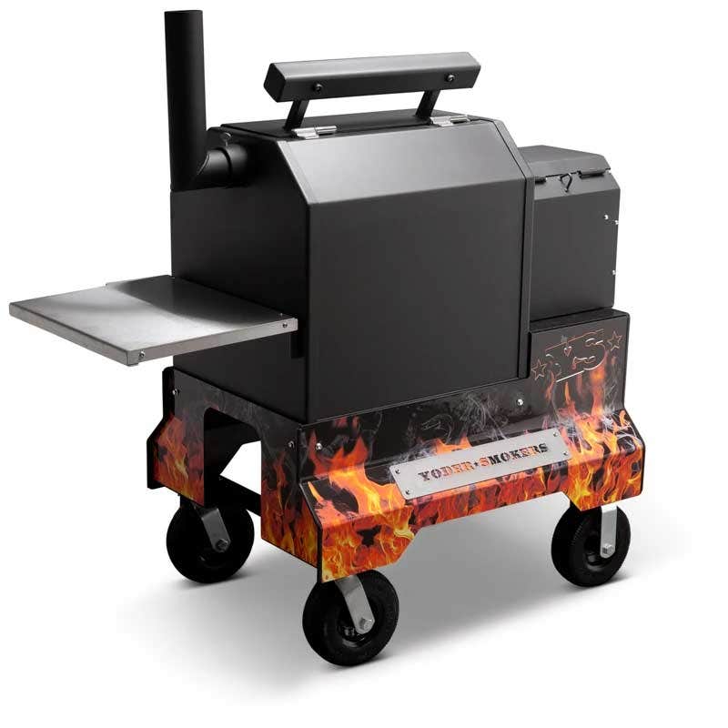 Yoder Smokers YS480 Competition Cart Magnetic Wrap - Orange Flames Outdoor Grill Accessories 12030169