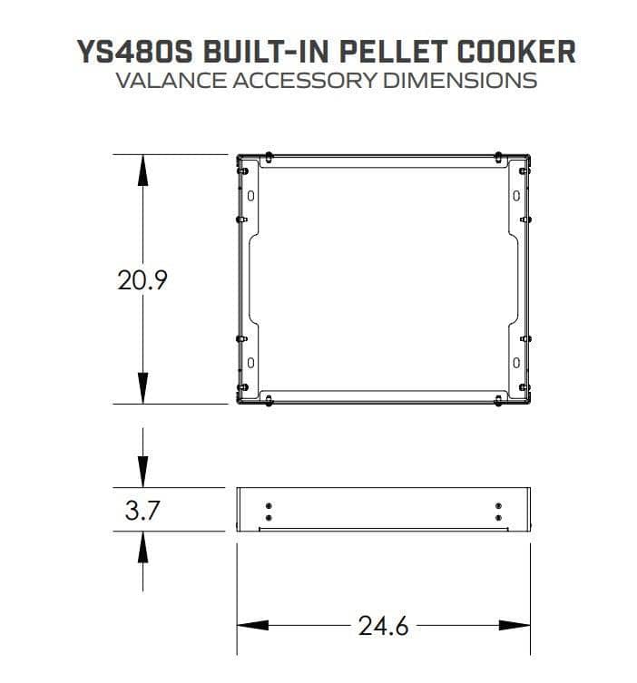 Yoder Smokers YS480S Built-In Valance Kit, Includes Gravity Drain Assembly Outdoor Grill Accessories 12046667