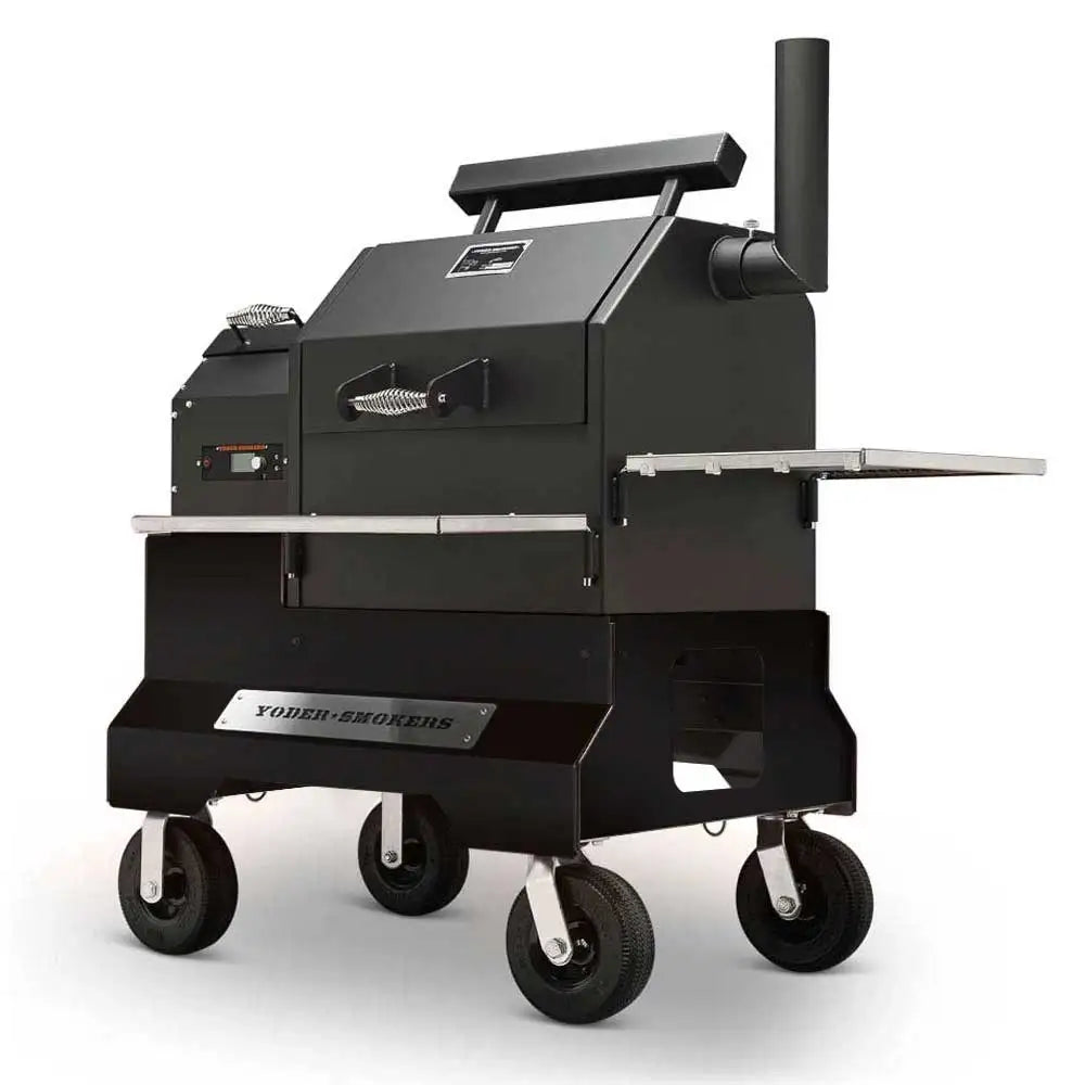 Yoder Smokers YS480s Pellet Grill on Competition Cart Outdoor Grills Black / Wire Shelves / 8