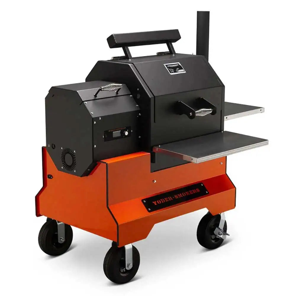 Yoder Smokers YS480s Pellet Grill on Competition Cart Outdoor Grills