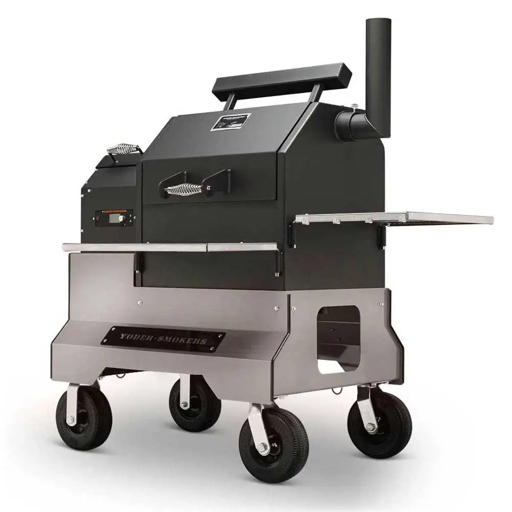 Yoder Smokers YS480s Pellet Grill on Competition Cart Outdoor Grills Silver / Wire Shelves / 8" 12030308
