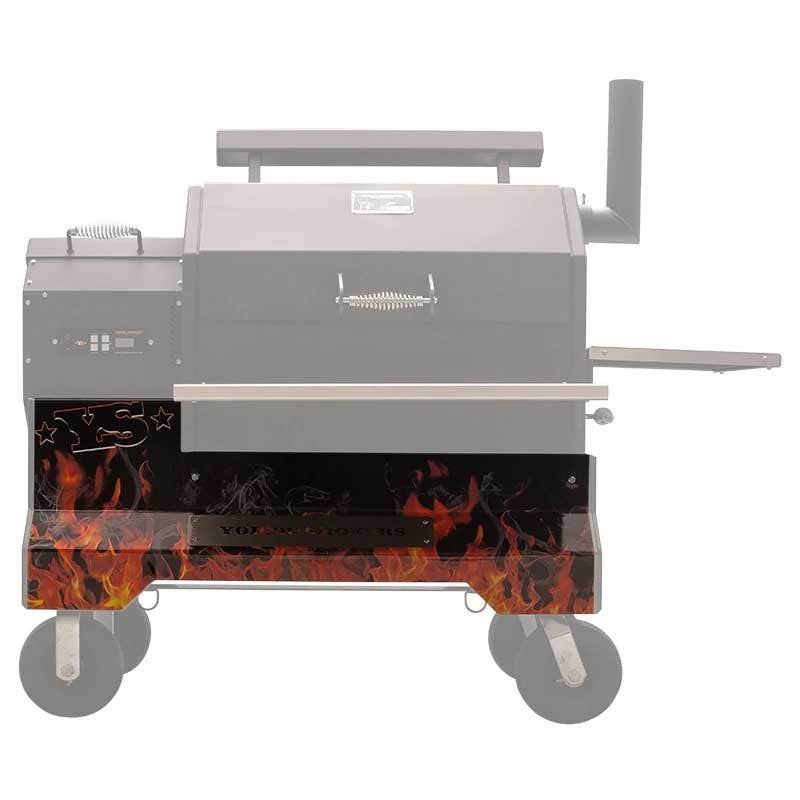 Yoder Smokers YS640 Competition Cart Magnetic Wrap - Orange Flames Outdoor Grill Accessories 12029840