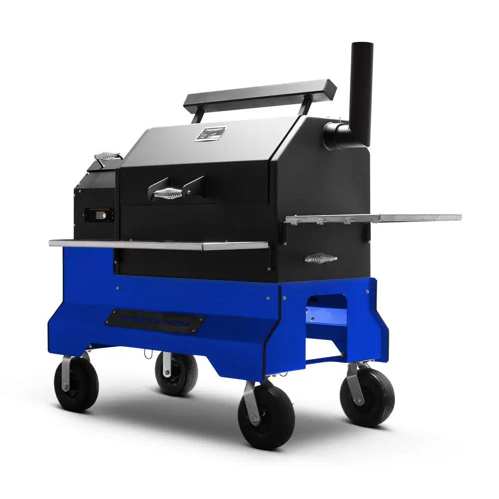 Yoder Smokers YS640s Pellet Grill on Competition Cart Outdoor Grills Blue / Wire Shelves / 8
