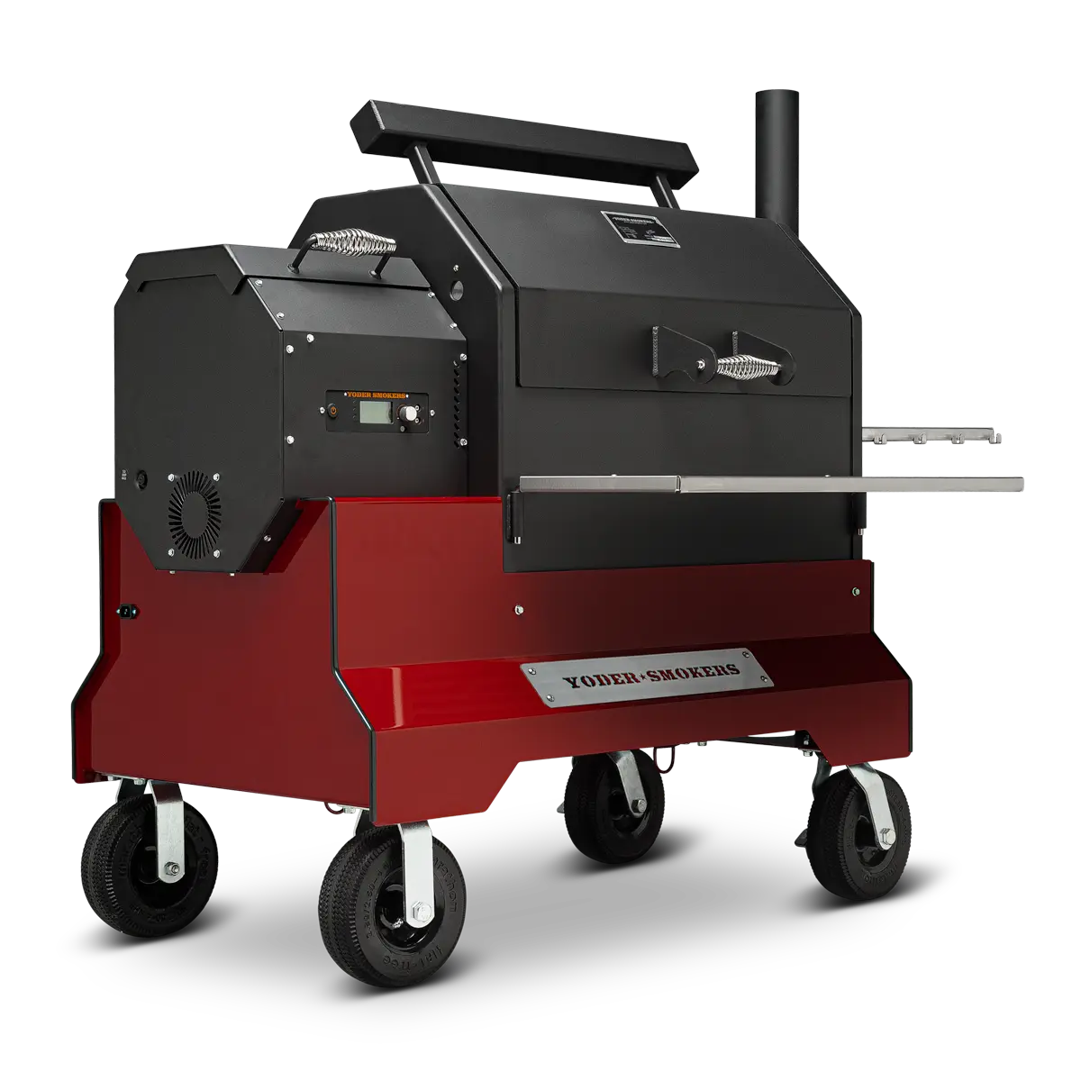 Yoder Smokers YS640s Pellet Grill on Competition Cart Limited Edition Colors Outdoor Grills Maroon 12034657