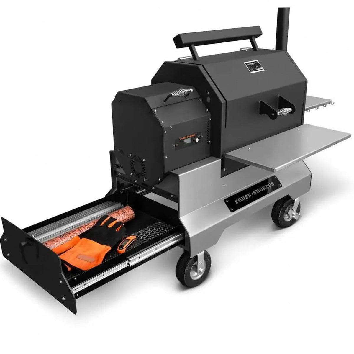 Yoder Smokers YS640s Pellet Grill on Competition Cart with Storage Drawer Outdoor Grill